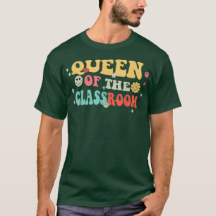 Funny Retro Königin der Klassenschule Lehrerin T-Shirt