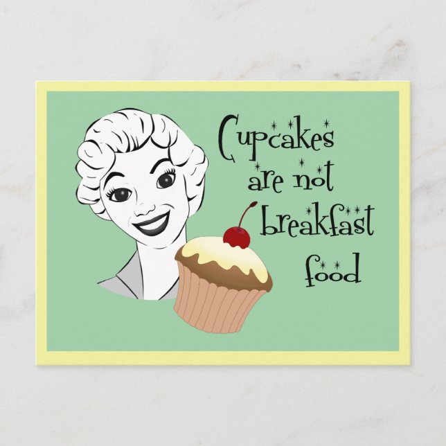 Funny Retro Maman dire carte postale (Devant)