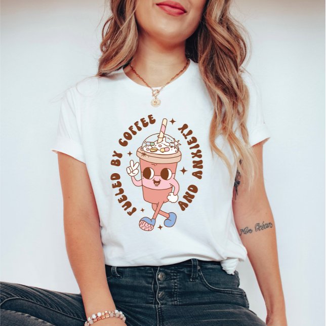 Funny Retro Mental Health Zitat durch Angst angehe T-Shirt (Von Creator hochgeladen)