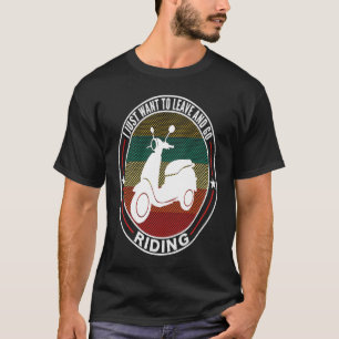 Funny Retro Moped Scooter Enthusiasten Motorrad Ri T-Shirt