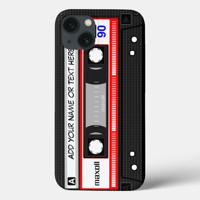 Funny Retro Music Cassette Bandmuster Case-Mate iPhone Hülle (Rückseite)