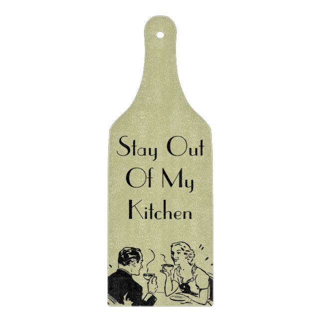 Funny Retro PADDLE Glasdekor Schneidebrett (Vorderseite)