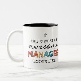 Funny Retro Phantastisch Manager Zweifarbige Tasse