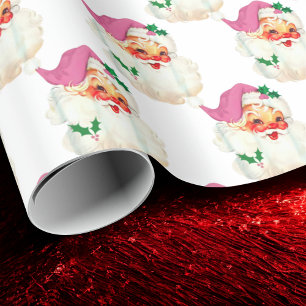 Funny Retro Pink Weihnachtsmann Weihnachten Weihna Geschenkpapier