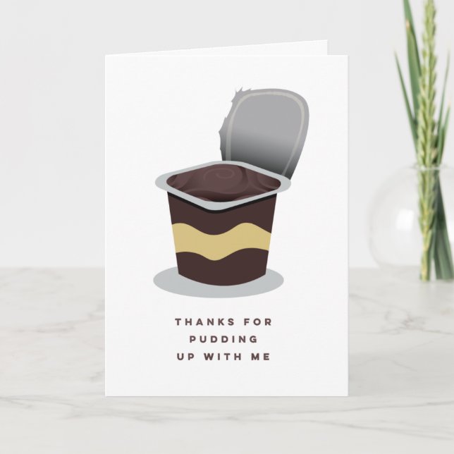 Funny Retro Pudding Teacher Grußkarte Karte (Vorderseite)