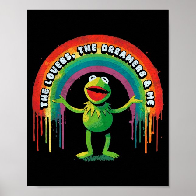 Funny Retro Rainbow Frog Connection The Lovers The Poster (Vorne)