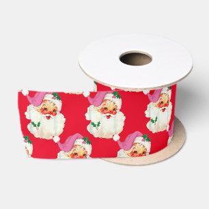 Funny Retro Red Santa Claus Weihnachten Weihnachts Satinband