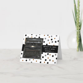 Funny Retro Schreibmaschine Notecard Karte