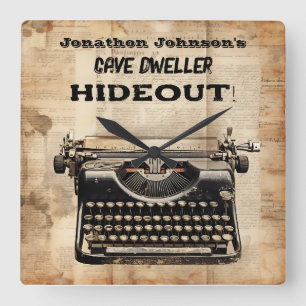 Funny Retro Schreibmaschine Wall Uhr