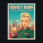 Funny Retro Style Sowjetunion Boba Tee Spaß Postkarte<br><div class="desc">Dieses Design vereint die Aromen des Boba-Tees und den Charme der sowjetischen Ästhetik,  wo die Geschichte in jeder Blase Spaß trifft. Sippen Sie wie ein Diplomat und lachen Sie wie ein echter Kamerad!</div>