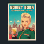 Funny Retro Style Sowjetunion Boba Tee Spaß Postkarte<br><div class="desc">Dieses Design vereint die Aromen des Boba-Tees und den Charme der sowjetischen Ästhetik,  wo die Geschichte in jeder Blase Spaß trifft. Sippen Sie wie ein Diplomat und lachen Sie wie ein echter Kamerad!</div>