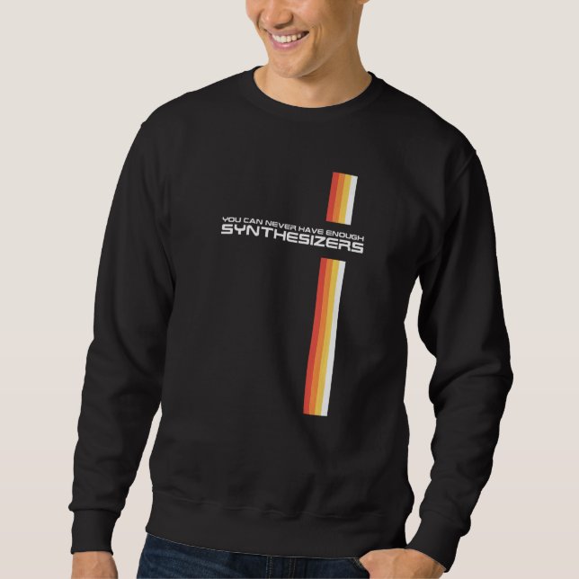 Funny Retro Synthesizer Synth Keyboard Collector m Sweatshirt (Vorderseite)