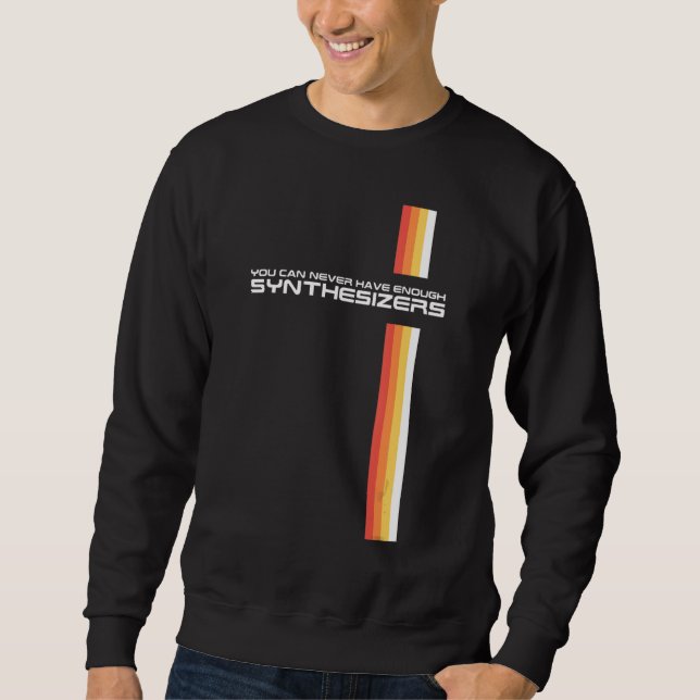 Funny Retro Synthesizer Synth Keyboard Collector m Sweatshirt (Vorderseite)