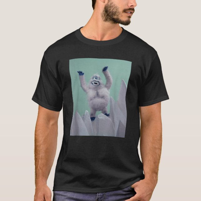 Funny Retro TVs Retro Abominable Snowman Black Un T-Shirt (Vorderseite)