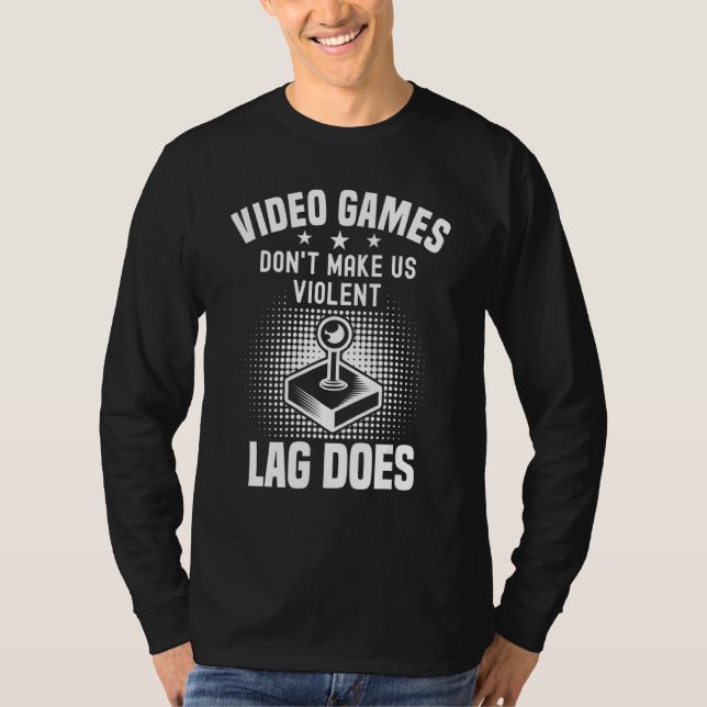 Funny Retro Video Game Joystick Controller Gaming T-Shirt (Vorderseite)