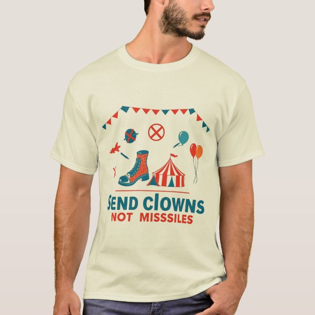 Funny Retro Vintager Anti War Statement T - Shirt (Vorderseite)