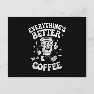 Funny Retro Vintager Kaffee Männer oder Frauen Kaf Begleitkarte