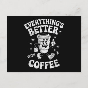 Funny Retro Vintager Kaffee Männer oder Frauen Kaf Feiertagspostkarte