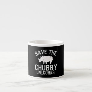 Funny Rett Chubby Unicorns Fat Rhino Espressotasse