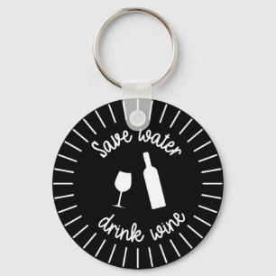 Funny Rett Water Drink Wine Keyring Schlüsselanhänger