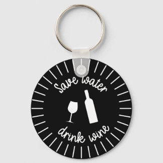 Funny Rett Water Drink Wine Keyring Schlüsselanhänger