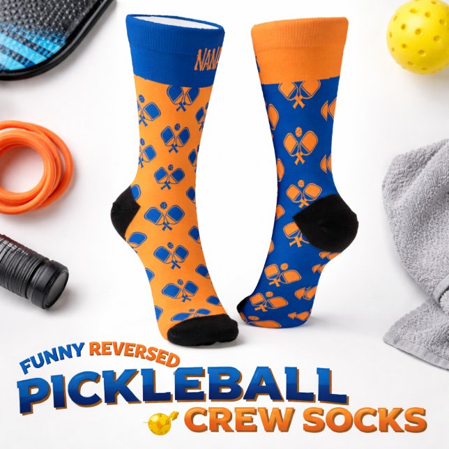 Funny Reversed Pickleball Crew Socks Socken (Von Creator hochgeladen)