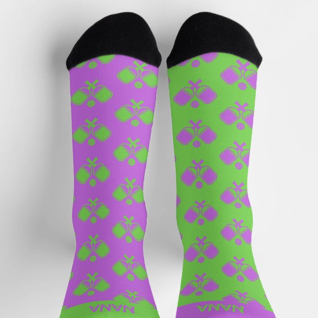 Funny Reversed Pickleball Crew Socks Socken (Oben)