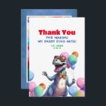 Funny Rex Dinosaur Birthday Danke Foto<br><div class="desc">Dinosaur Geburtstag danke Fotokarten</div>