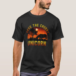 Funny Rhino Chibby Unicorns Rettete The Chubby Uni T-Shirt