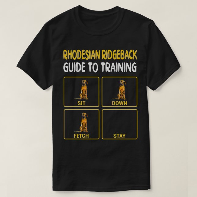 Funny Rhodesian Ridgeback Guide To Training Dog Ob T-Shirt (Design vorne)