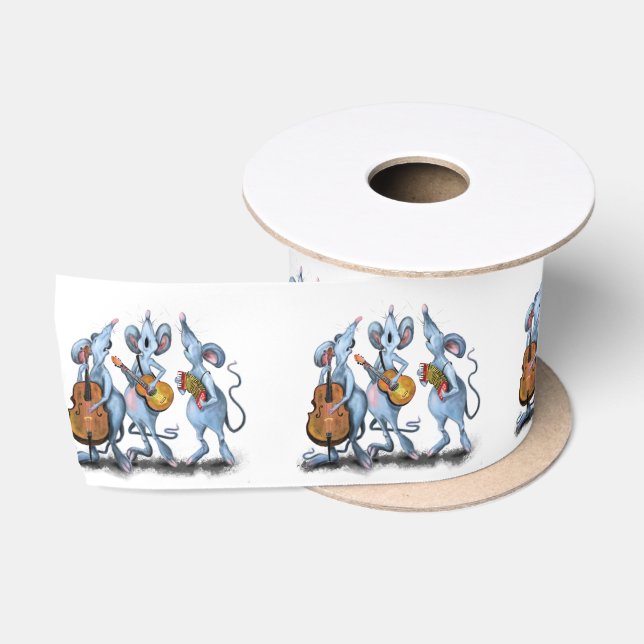 Funny Ribbon mit Maus-Musikband Satinband (Spule)