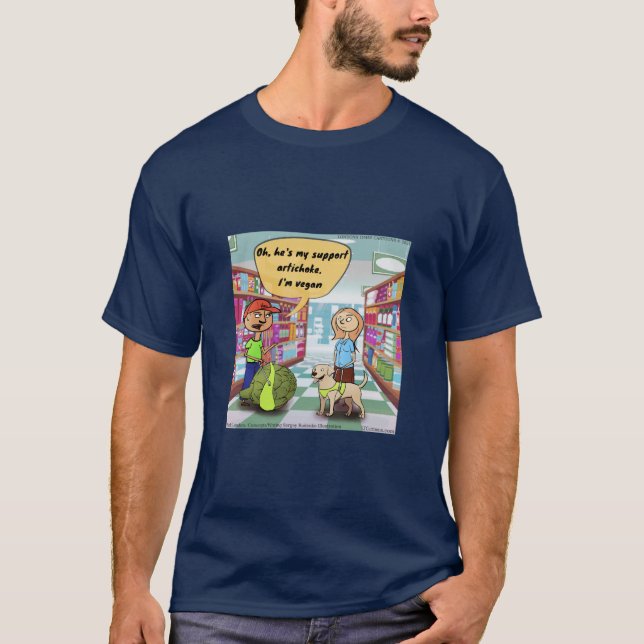 Funny Rick London Support Artichoke Comic T-Shirt (Vorderseite)