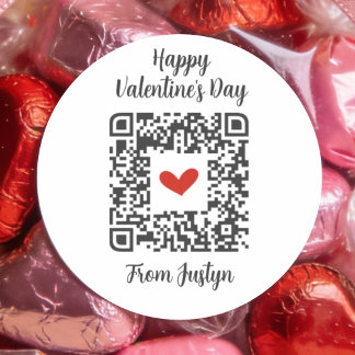 Funny Rick Roll Valentines Party Favor Treat Bag Runder Aufkleber