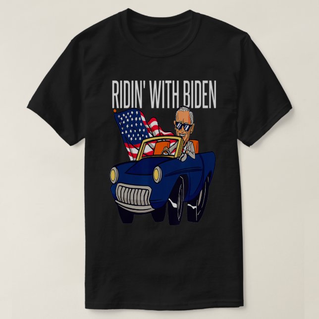 Funny Riding mit Joe Biden 4. Juli USA Flag C T-Shirt (Design vorne)