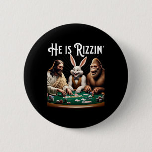 Funny Rizz Er Rizzin Jesus Button