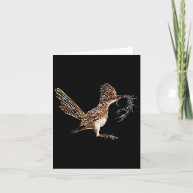 Funny Roadrunner Scorpion Road Runner Bird Hunter Karte (Vorderseite)