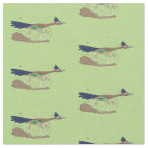 Funny Roadrunner Wüstenvogel Cartoon Illustration Stoff