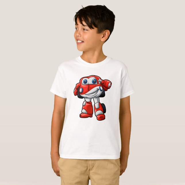 Funny Robot Car Cartoon | - Farbe wählen T-Shirt (Vorne ganz)