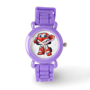 Funny Robot Cartoon  - Rückenfarbe Armbanduhr
