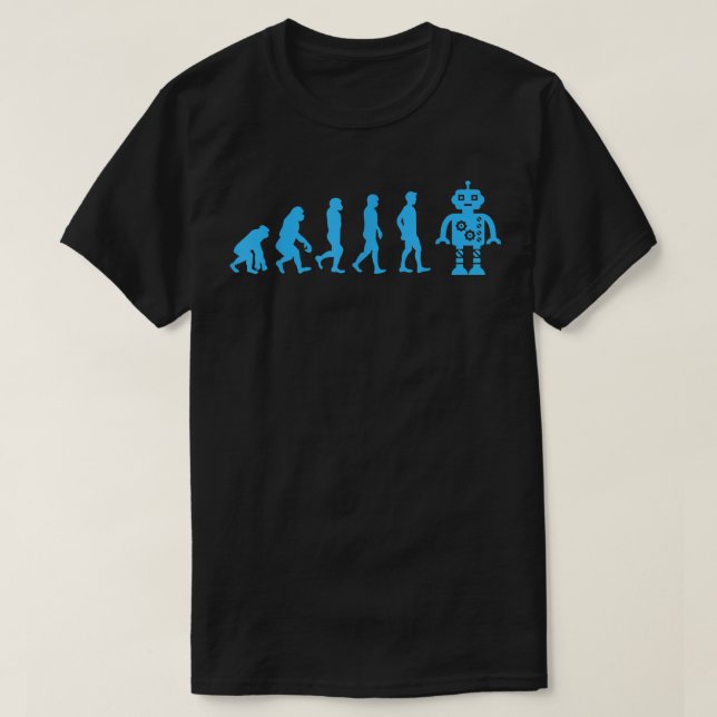 Funny Robot Evolution Girls Boys Robots  T-Shirt (Design vorne)