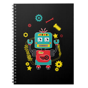 Funny Robot Juggling Tools Roboter Notizblock