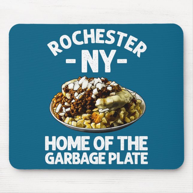 Funny Rochester Ny Garbage Plate Gift Cool New Yor Mousepad (Vorne)