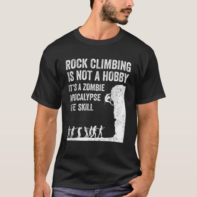 Funny Rock Climber Geschenk für Männer Frauen Cool T-Shirt (Vorderseite)