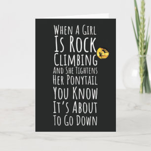 Funny Rock Climbing Karten für ihre Frauen Mädchen