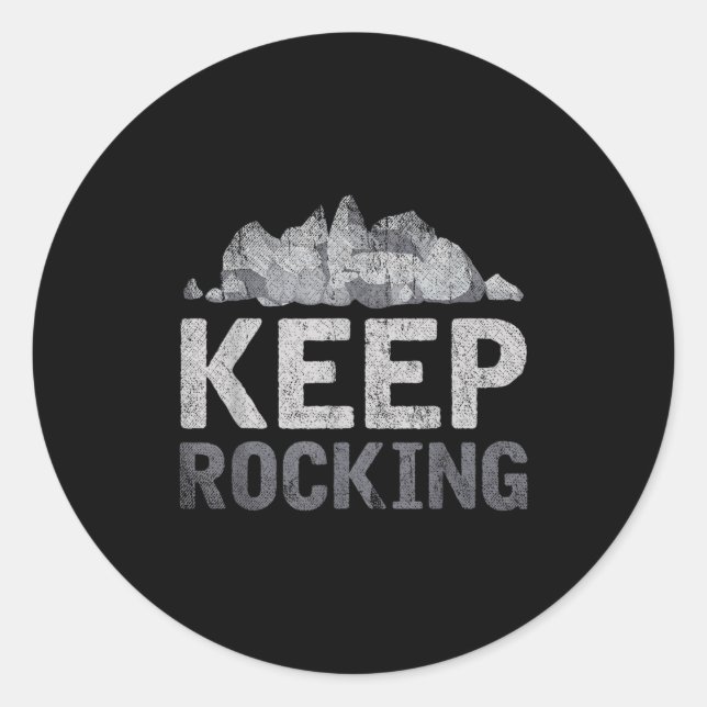 Funny Rock Collector Earth Scientist Gift Geologis Runder Aufkleber (Vorderseite)