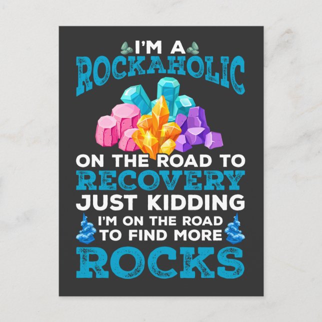Funny Rock Collector Geologin Hobby Geology Fun Postkarte (Vorderseite)