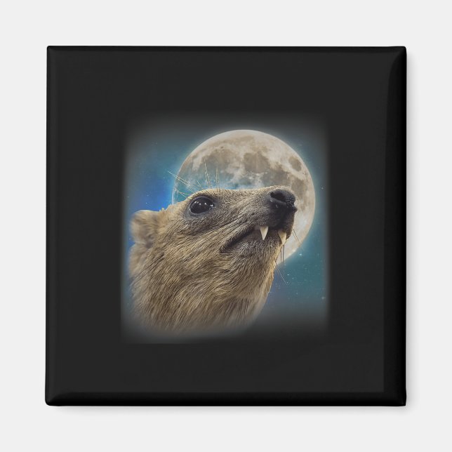 Funny Rock Hyrax mit Meme Magnet (Vorne)