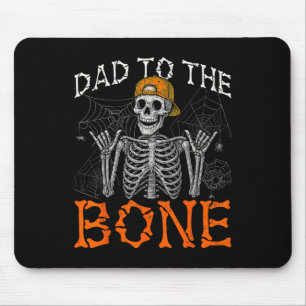 Funny Rock Vater zu Knochenskelett Halloween-Koste Mousepad