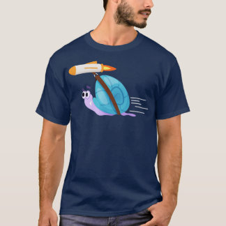 Funny Rocket Snail Kids Animal Gift Snail T-Shirt