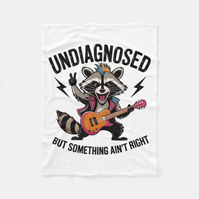 Funny Rocking Racoon  Fleecedecke (Vorderseite)